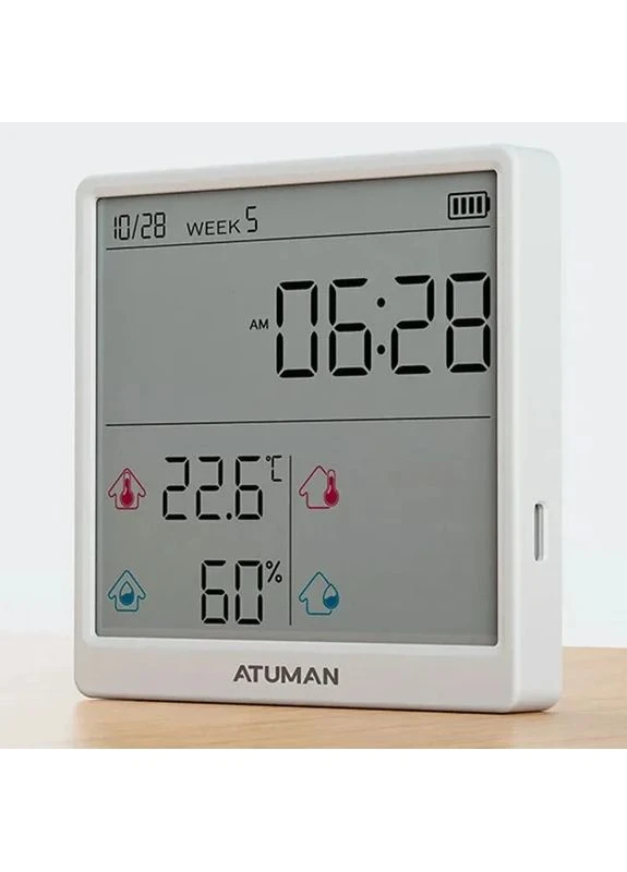 Датчик температури та вологості (метеостанція) ATuMan TH3 White Duka (351376029)