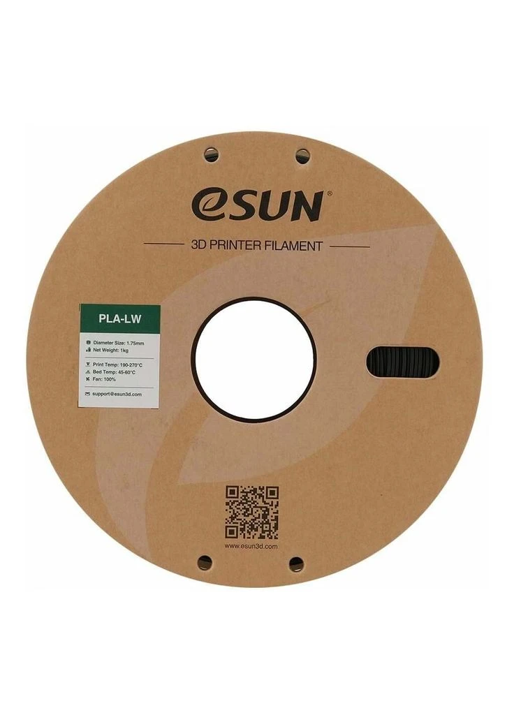 Пластик для 3D-принтера PLA LW 1,75mm 1kg BLACK (PLA-LW175B1P1) eSUN (401534763)