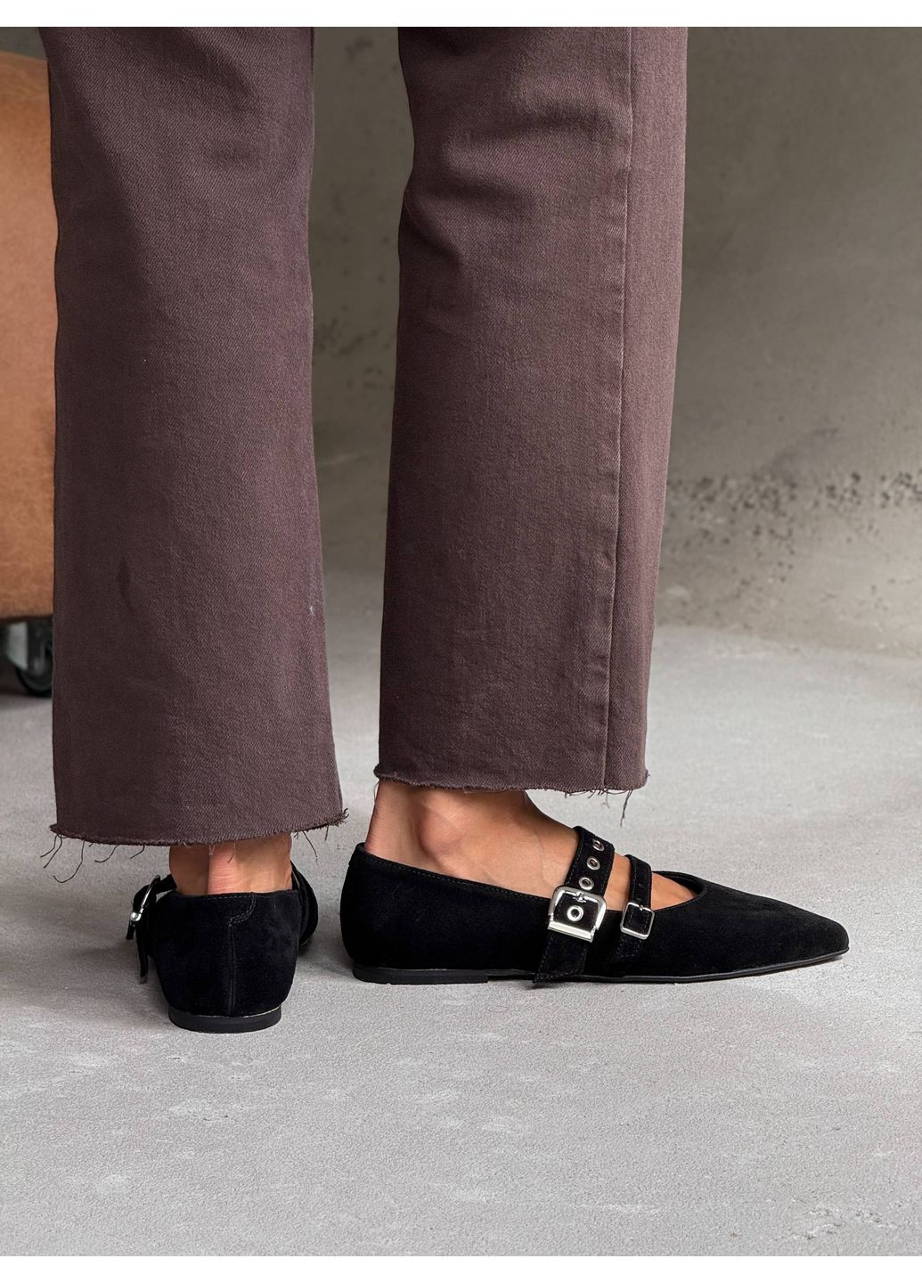 Женские стильные балетки nikart | чёрные (361096476)