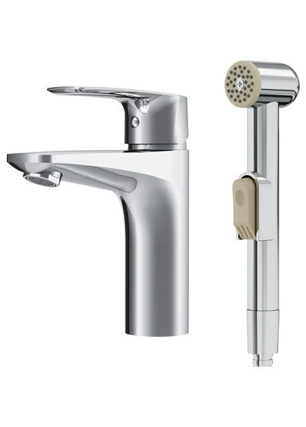 Смеситель для раковины Gem F90E03000 с душевым гарнитуром (F90E03000) AM.PM (316307431)