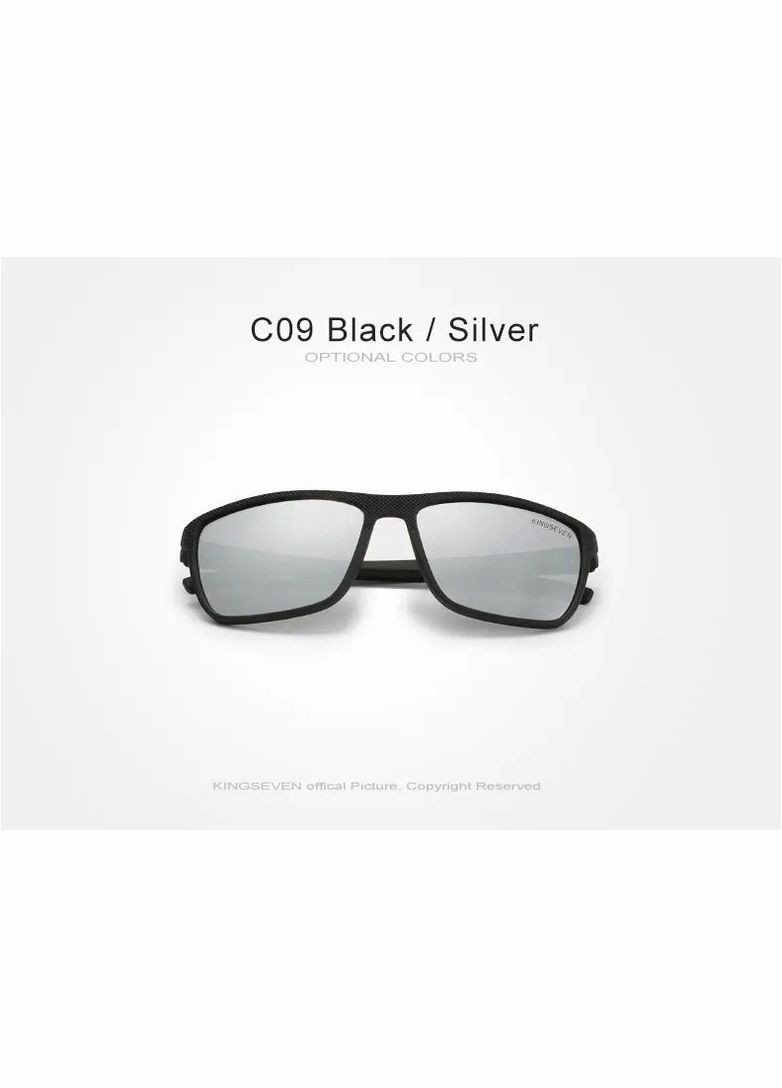 Чоловічі поляризаційні сонцезахисні окуляри LC755 Black Silver KINGSEVEN (303401646)