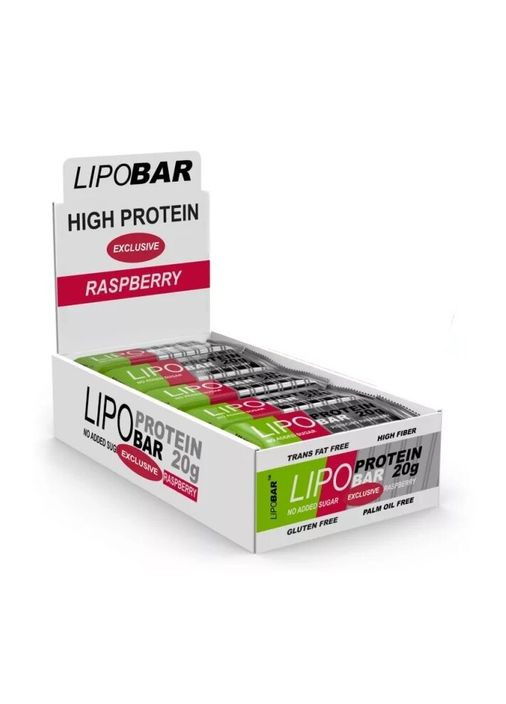 Батончик Protein Bar БЛОК, 20*50 грам - Малина Lipobar (341321399)