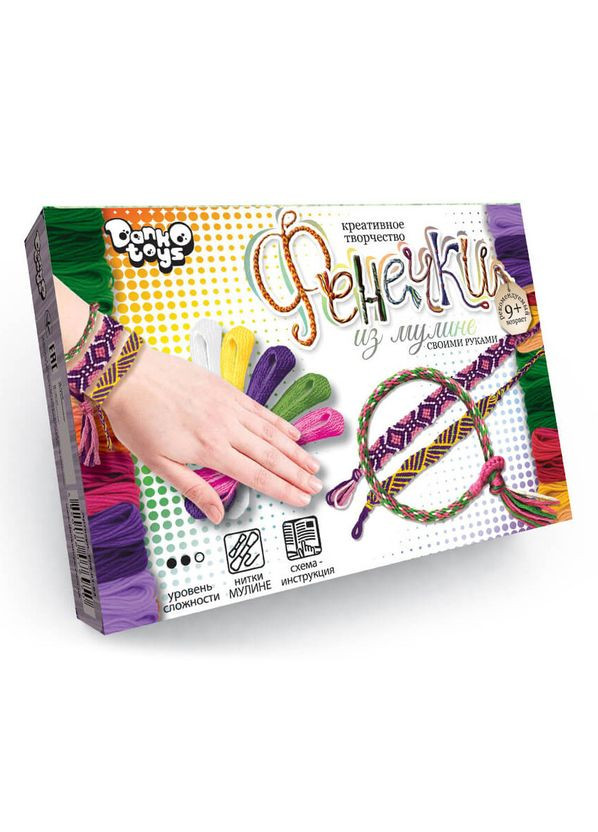 Набор креативного творчества "Фенечки" FIM-01-01-08 из мулине Вид 3 Danko Toys (365639806)