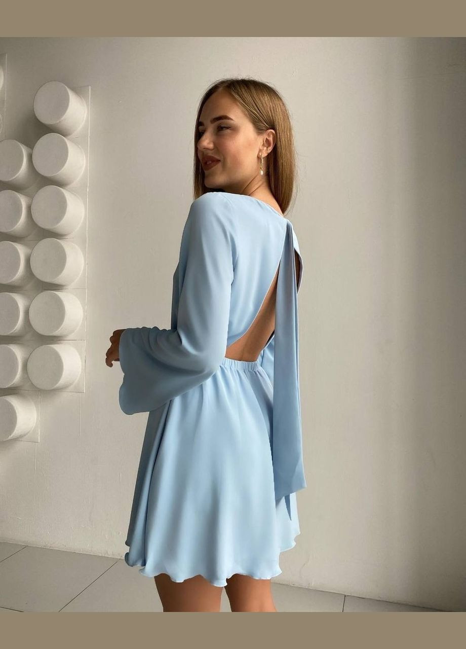 Голубое платье Garna однотонное