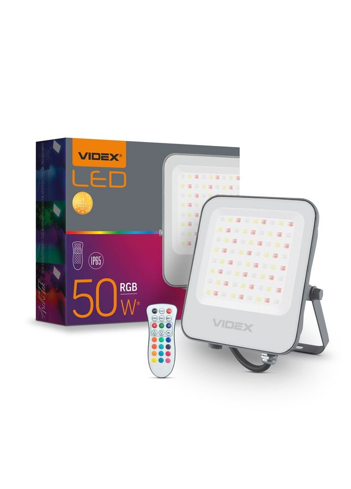 LED прожектор 50W RGB 220V VLF3-50-RGB полноцветный Videx (282312770)