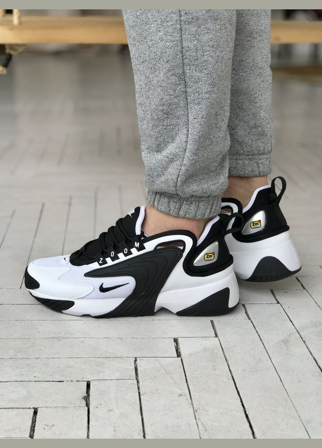 Кросівки жіночі і чоловічі Nike Air Zoom 2k black white | Найк Аір Зум 2к чорні білі No Brand чорно-білі демісезони (307288663)