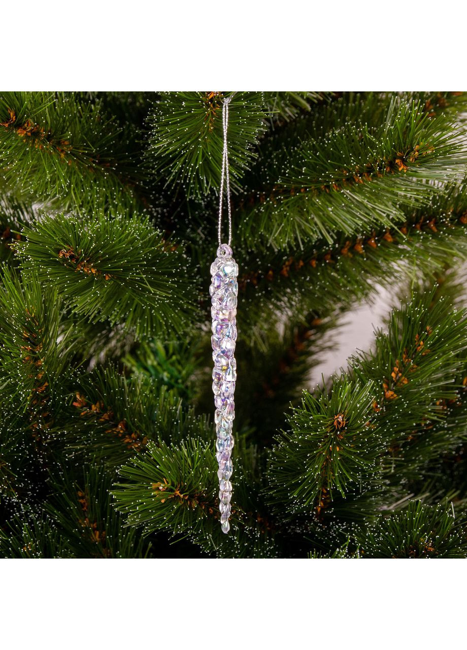 Прикраса декоративна Бурулька, пластик, перламутр, 13 см Chomik (367114106)