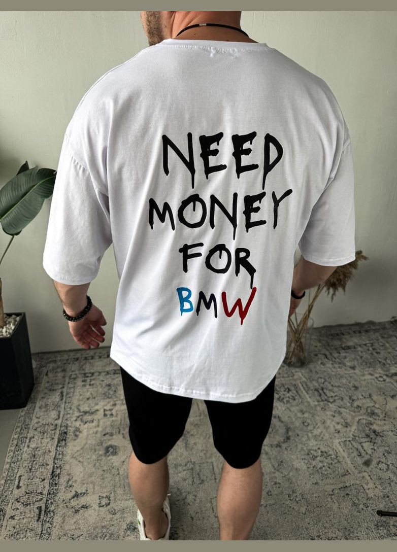 Комплект футболка шорти оверсайз стильний чорний білий No Brand (371166670)