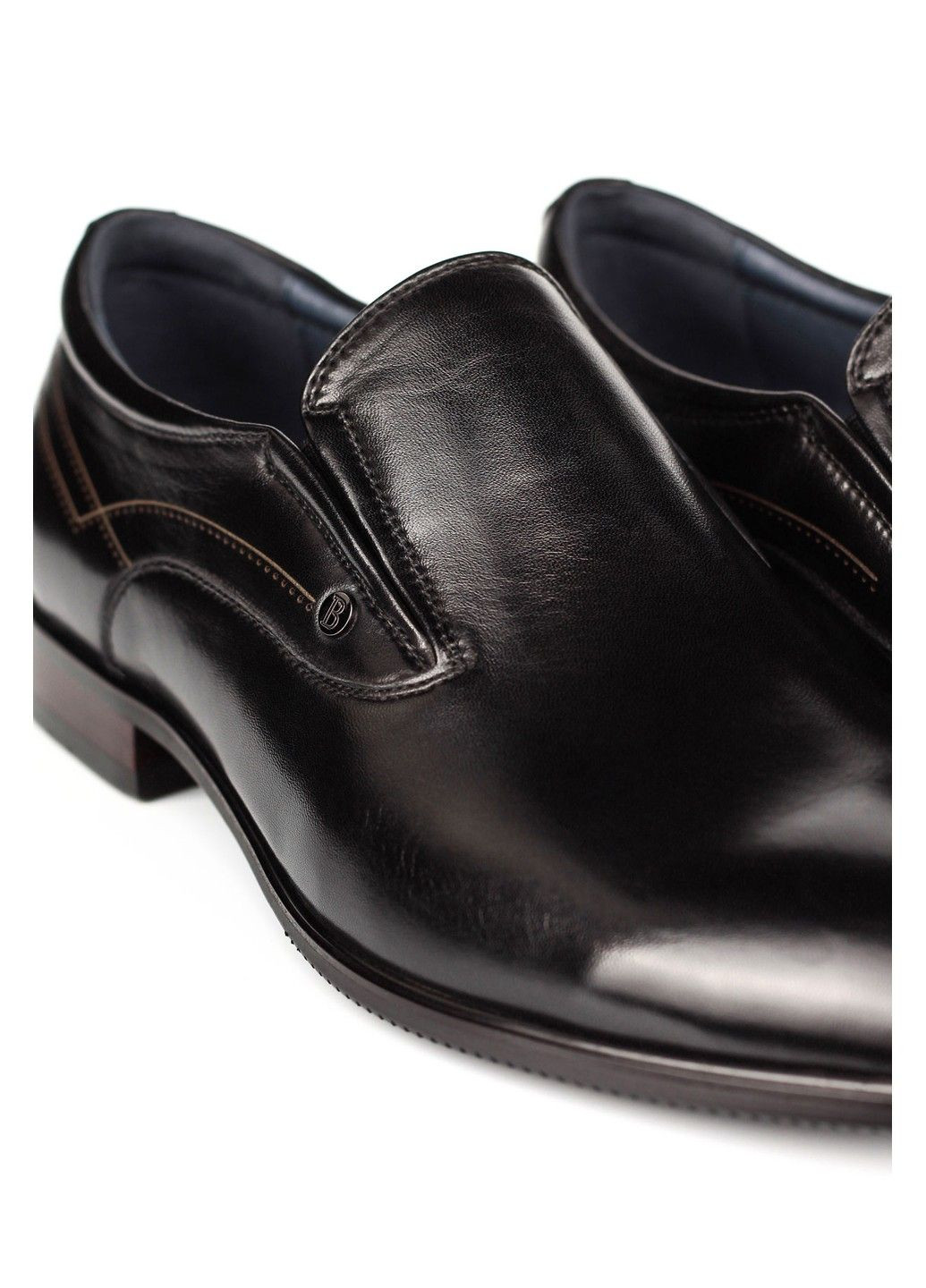 Черные мужские туфли классические 1200059 Buts без шнурков