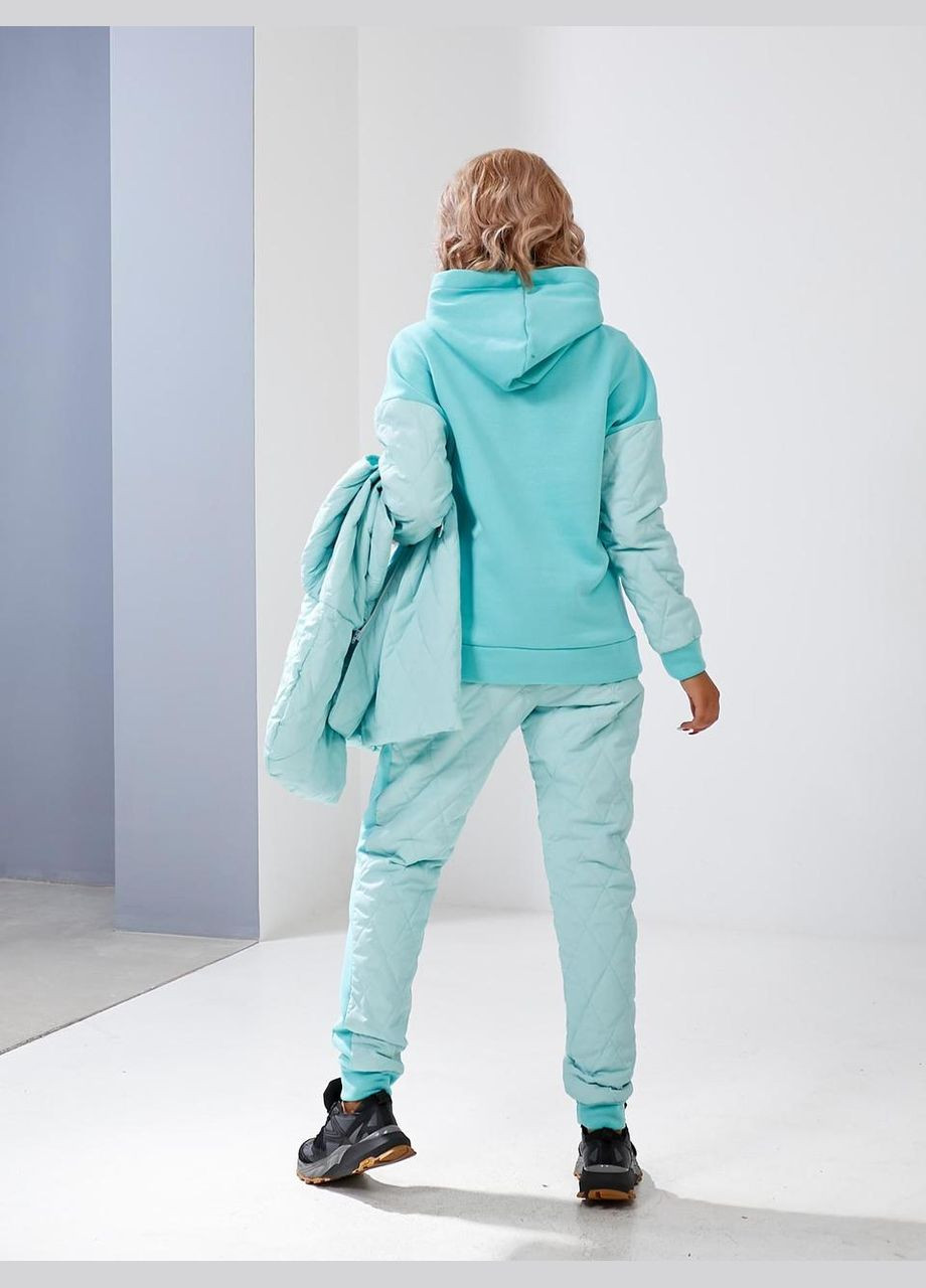 Женский костюм ТРОИЦА Бирюзовый No Brand (370217994)