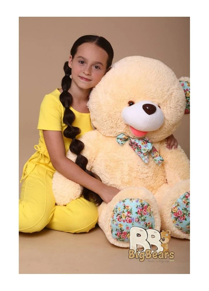 Плюшевый мишка 110 см. Персик КИ-128-1222 No Brand (389878753)