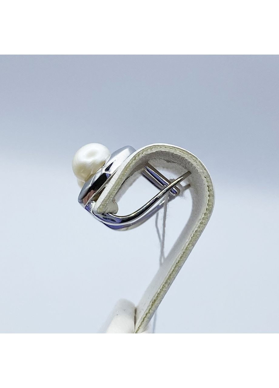 Сережки срібні з перлами 4,1 г No Brand (369737777)