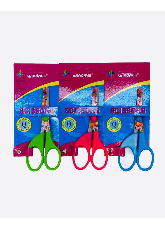 Ножницы детские с пластиковыми ручками 5003A, 4.5 см, закругленные концы с рисунком, безопасны. No Brand (366197727)
