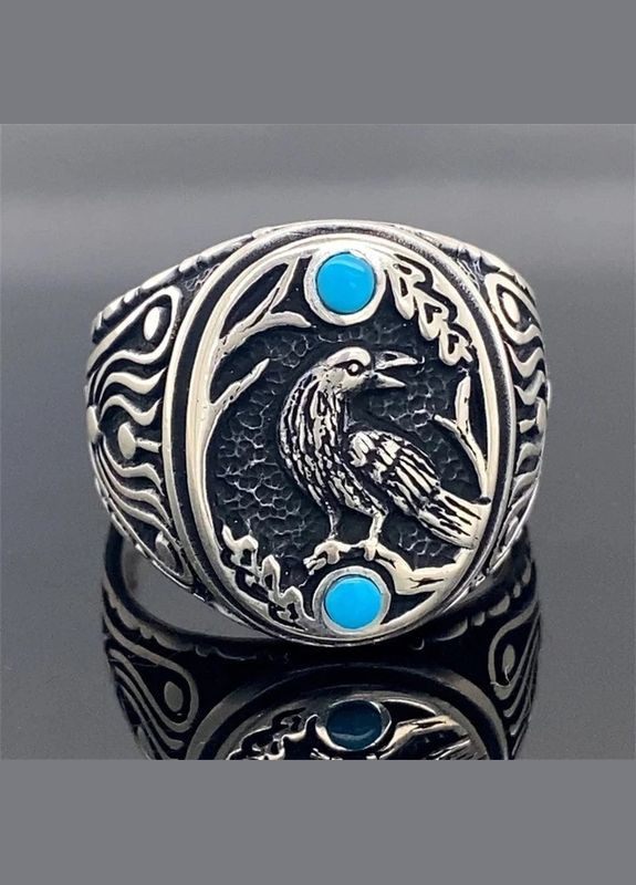 Кольцо в виде птицы Древнего Ворона винтажный перстень друида размер 20 Fashion Jewelry (290114034)
