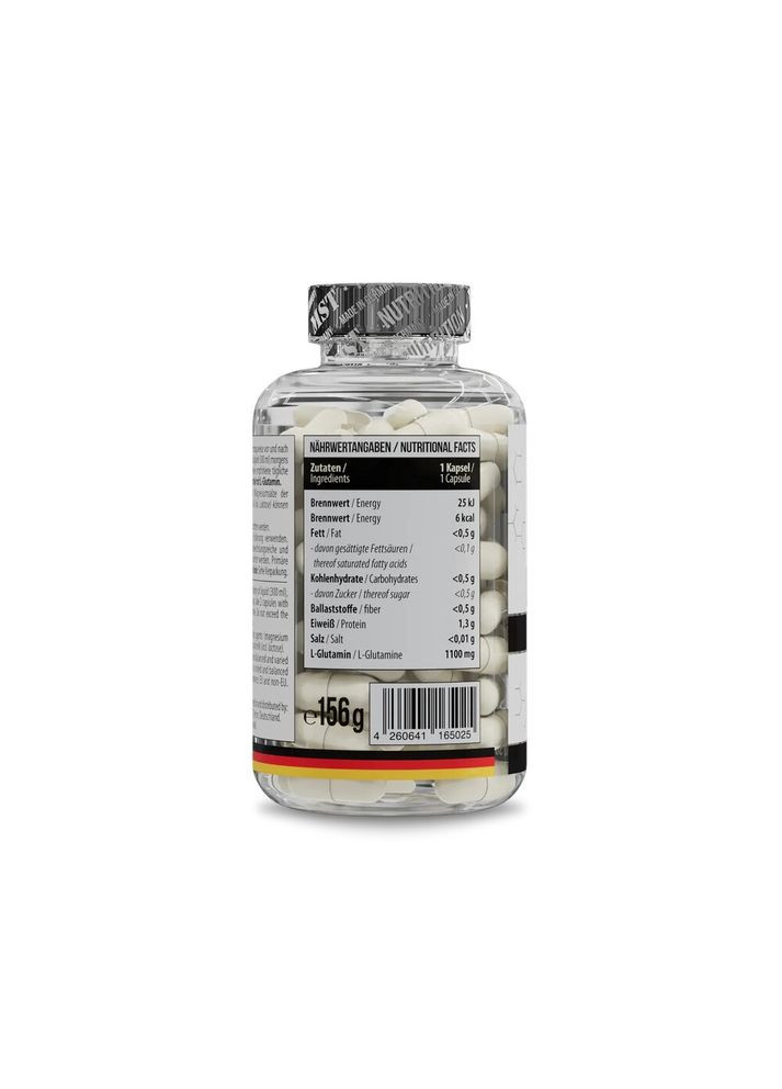 L-Глютамін L-Glutamine 1100 mg, 120 капсул для підтримки м'язів та травної системи MST (322208317)