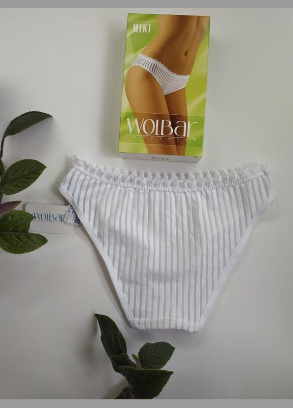 Очаровательные белые низкие девичьи трусики miki волбар Wolbar (369612953)