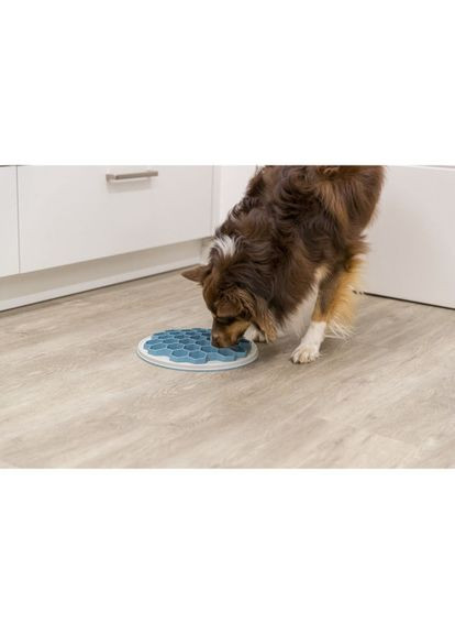 Миска Улей для собак, для медленного кормления, 30 см (серая/голубая) Trixie (324625352)