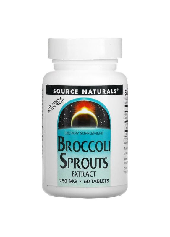 Натуральная добавка Broccoli Sprouts Extract, 60 таблеток Source Naturals (324421703)