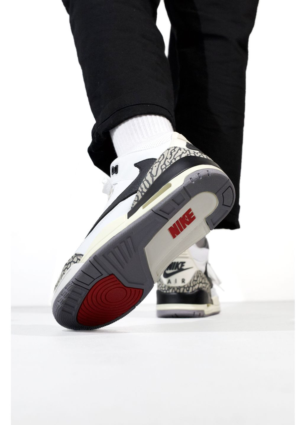 КРОССОВКИ ЖЕНСКИЕ NIKE AIR JORDAN 3 RETRO WHITE / BROWN НАЙК АИР ДЖОРДАН No Brand белые демисезоны (368870099)