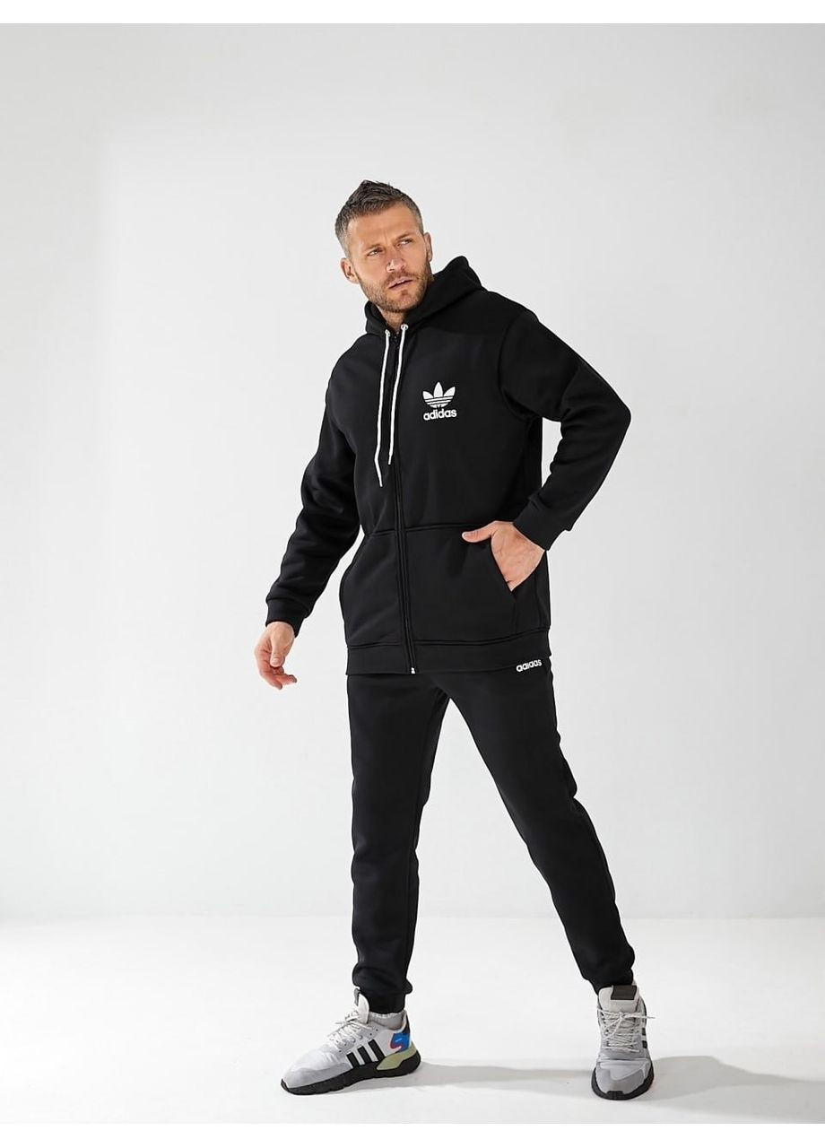 Чорний демісезонний костюм (кофта, штани), колір чорний No Brand