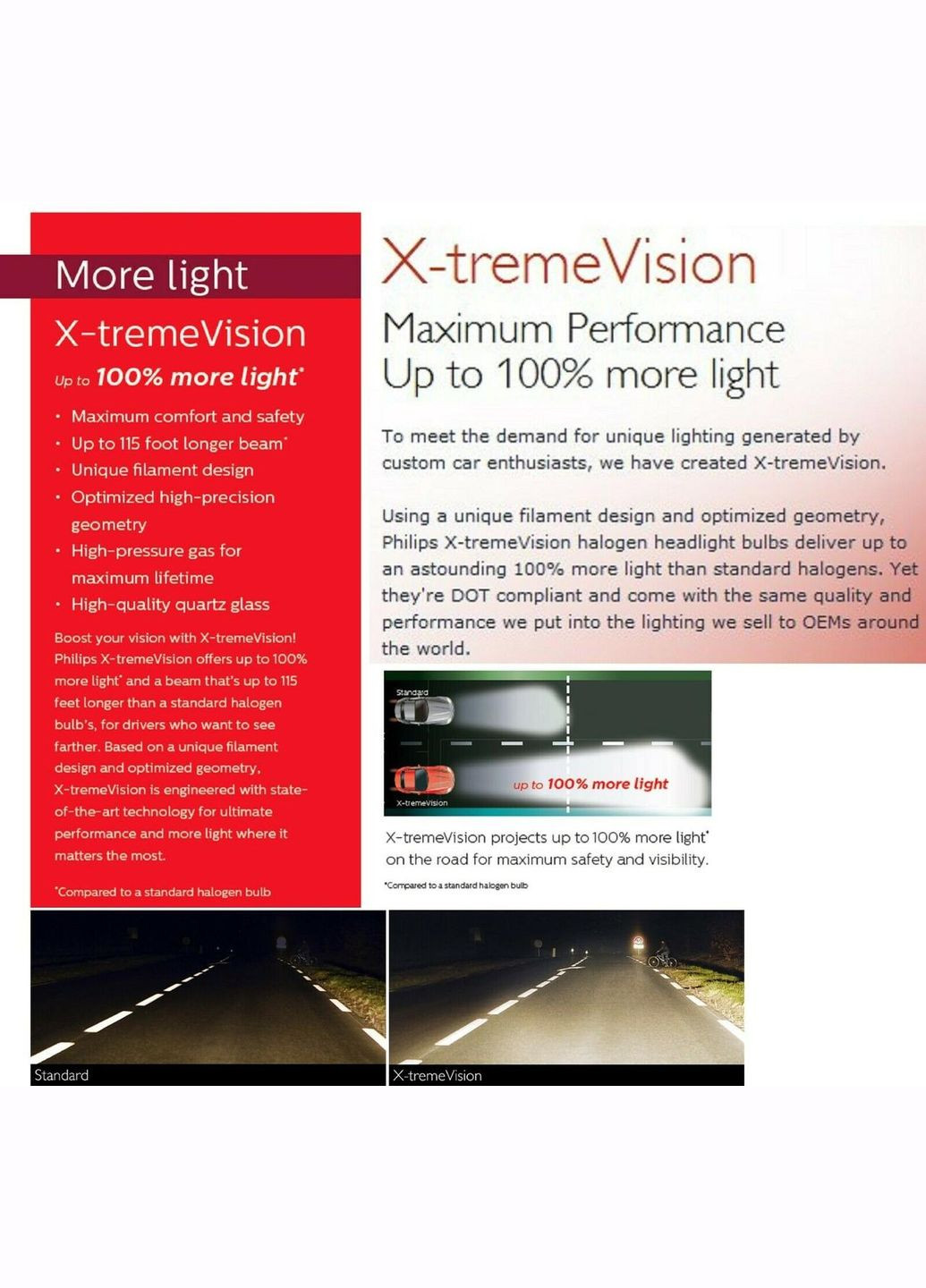 Галогенні лампи для фар 9005XV Xtreme Vision Up to 100% More Light (цоколь 9005/HB3) Philips (292132684)