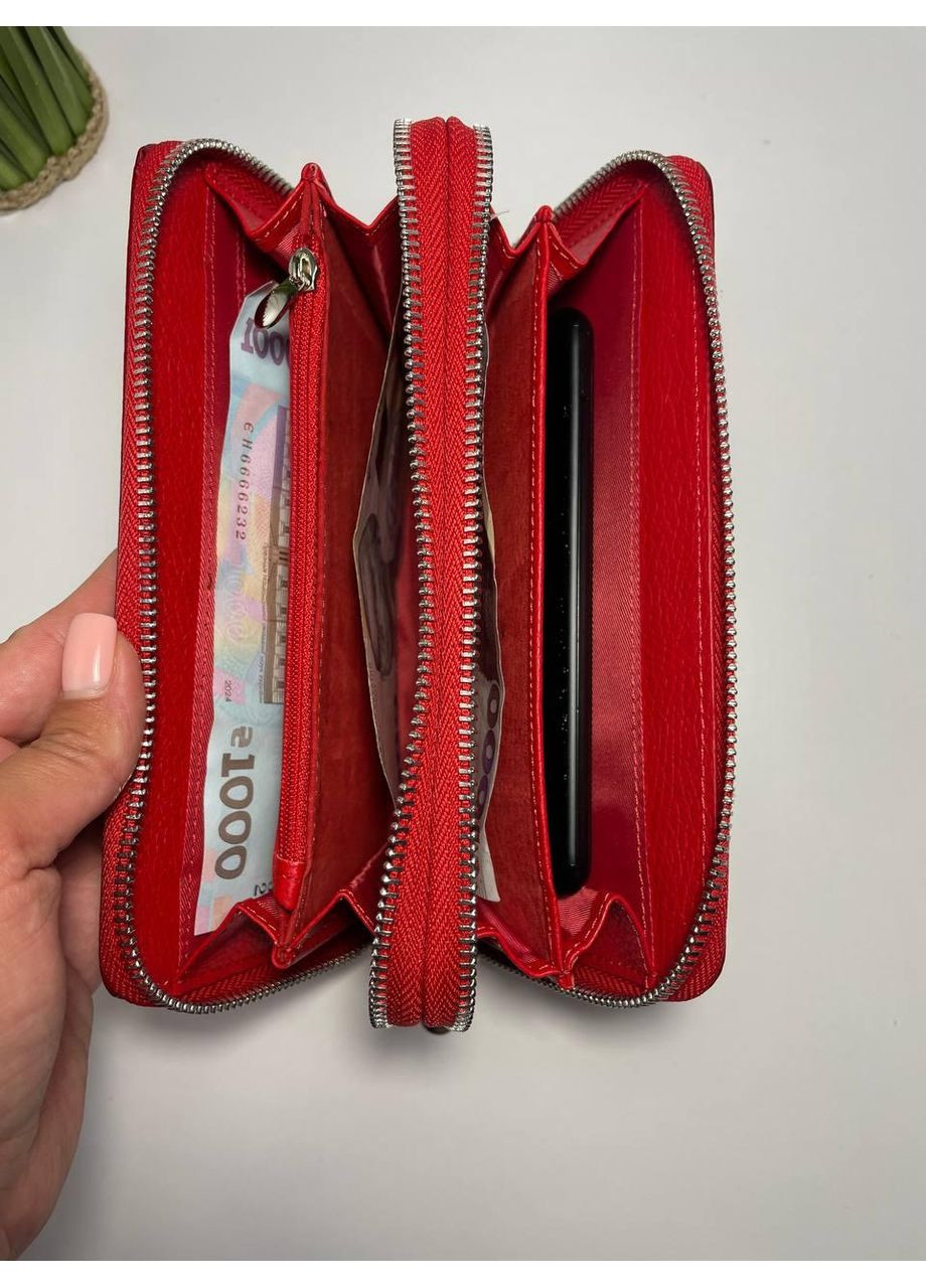 Великий місткий жіночий гаманець на дві блискавки Lvan (370381477)