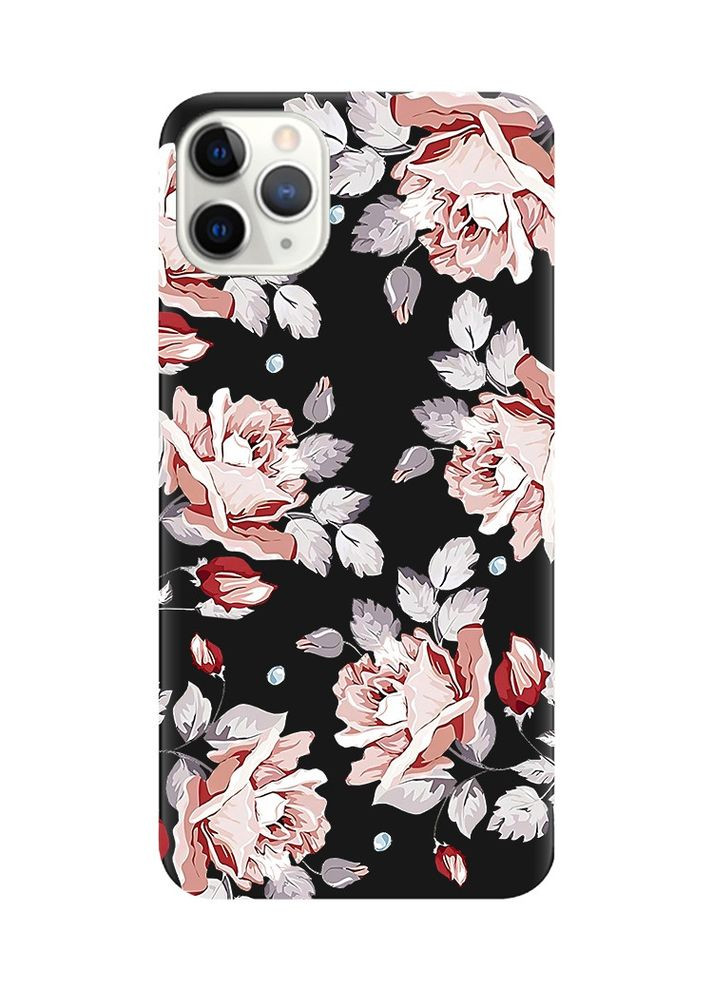 Матовий чорний чохол на iPhone 11 Pro (5.8):: Фон Троянди (принт 273) Creative (359497064)