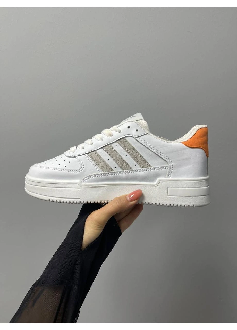 Белые летние кроссовки adidas dass-ler white beige orange адидас ади даслер No Brand