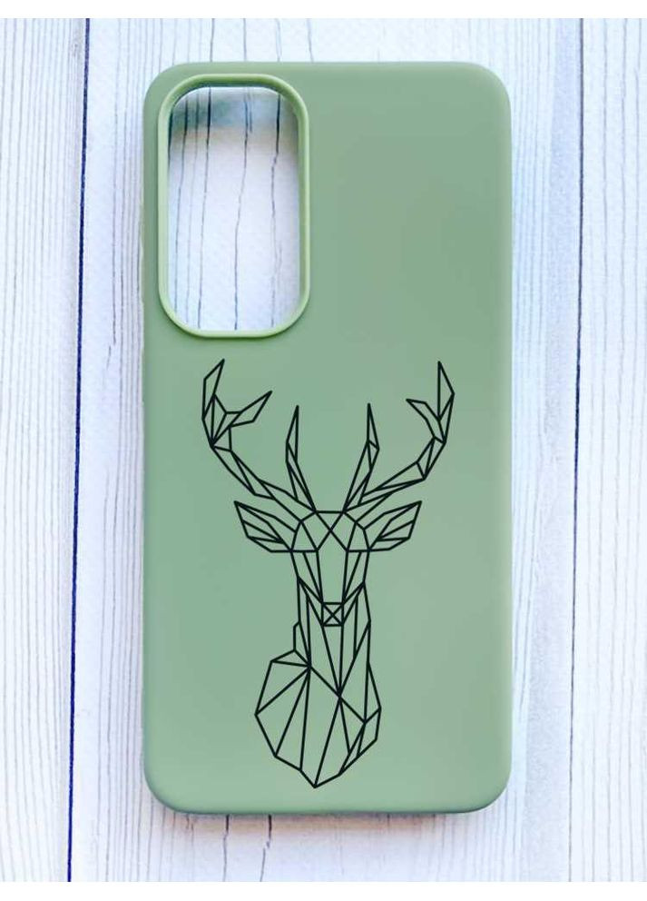 Матовий оливковий чохол на Samsung Galaxy S24 FE Олень (принт 128) Creative (355388805)