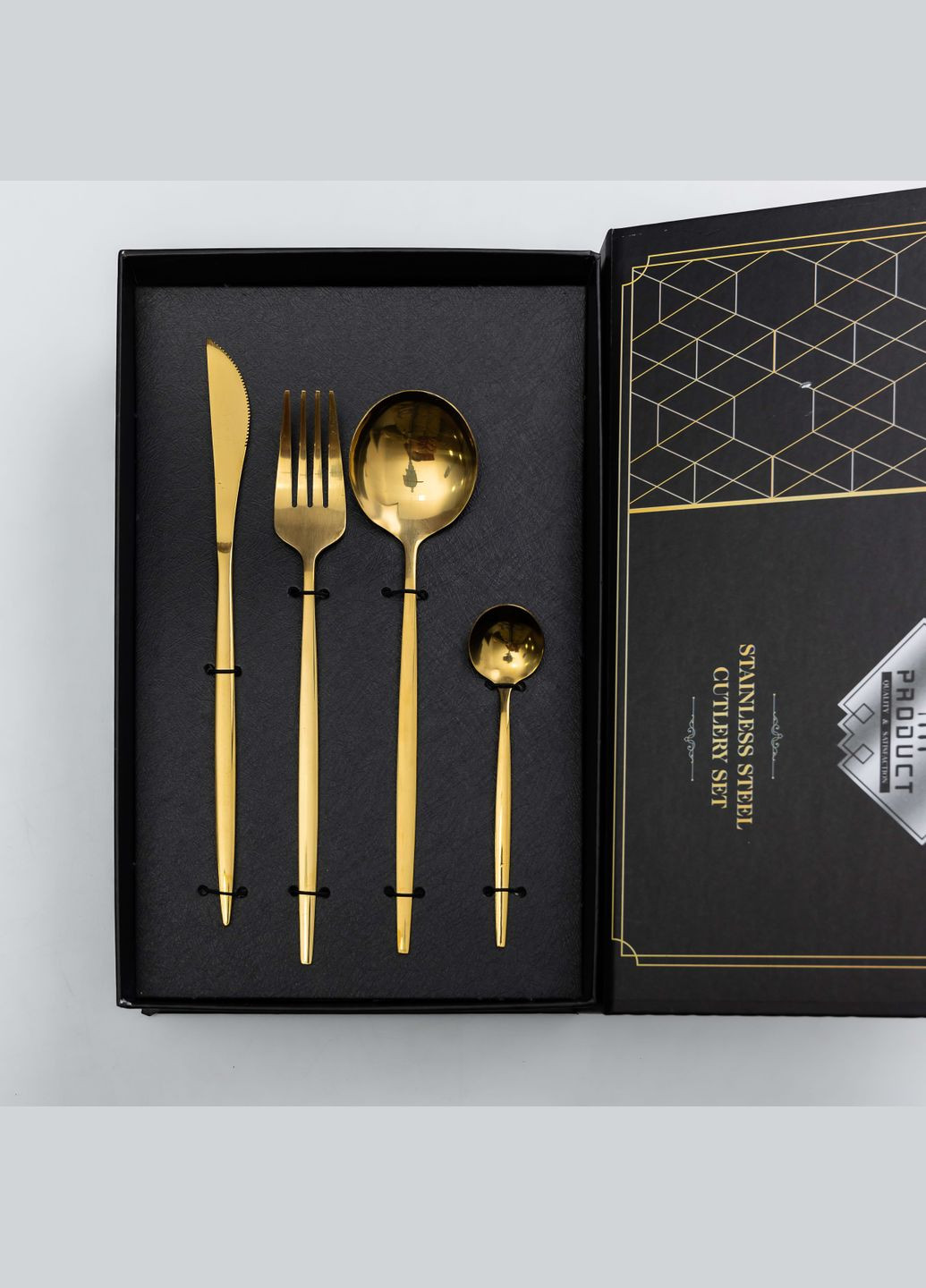 Набір столових приборів 24 предмети на 6 персон, золото Yiwu (324234914)