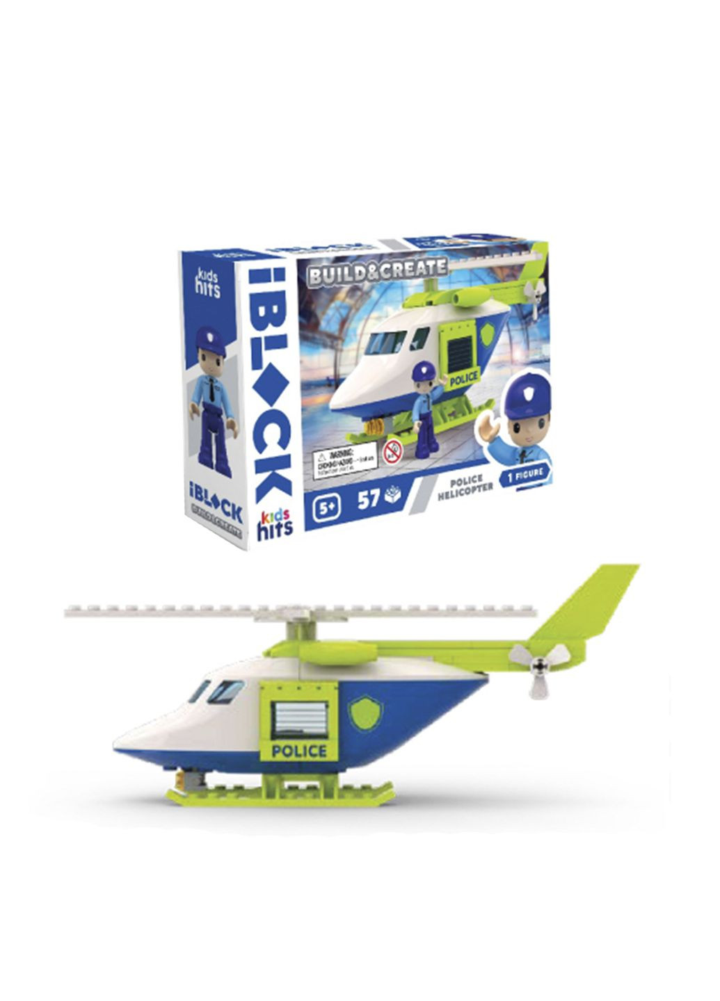 Конструктор Kids hits JUNIOR Police Helicopter цвет разноцветный CB-00265697 Iblock (314892744)