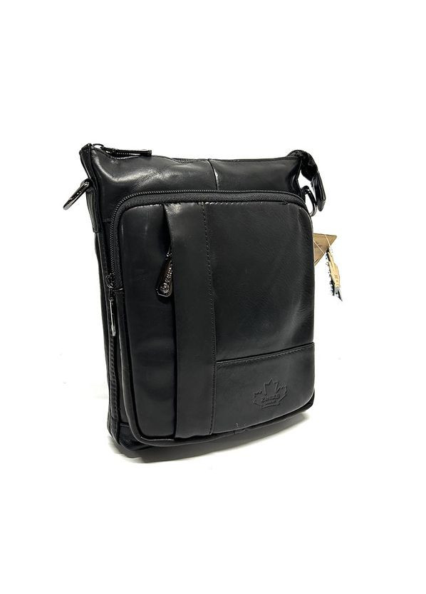 Сумка чоловіча маленька шкіряна вертикальна месенджер через плече на блискавці No Brand (316715403)