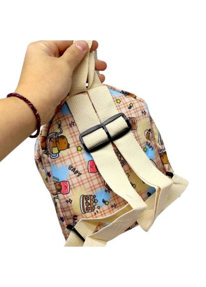 Рюкзак детский Капибара разноцветная для школы с анатомическими лямками и отделениями для тетрадей и ланчбокса. ProDobro (367090464)