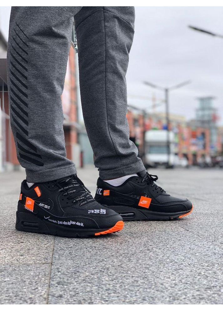 Чорні Осінні кросівки чоловічі nike air max 87 just do it black найк аір макс 87 No Brand
