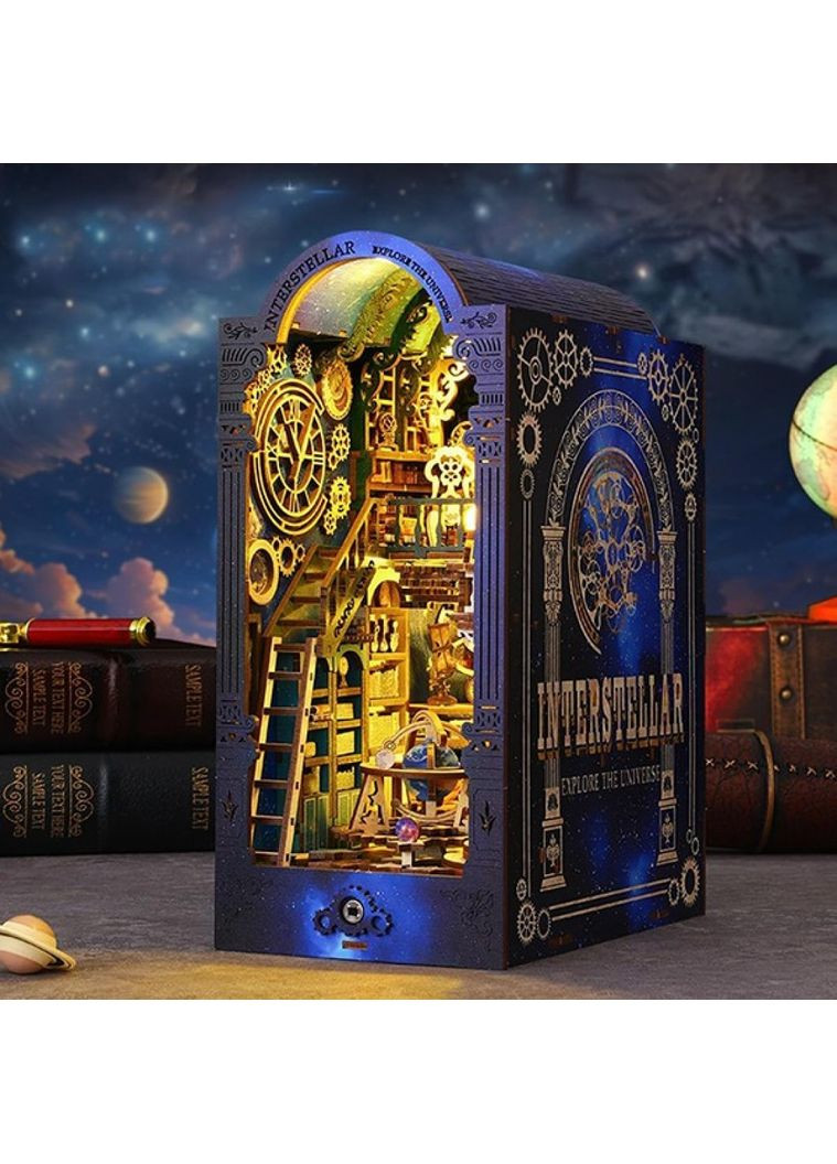 3D конструктор Румбокс со световыми эффектами "Межзвездные исследования" конструктор Room Box кукольный домик своими руками BB (360867018)