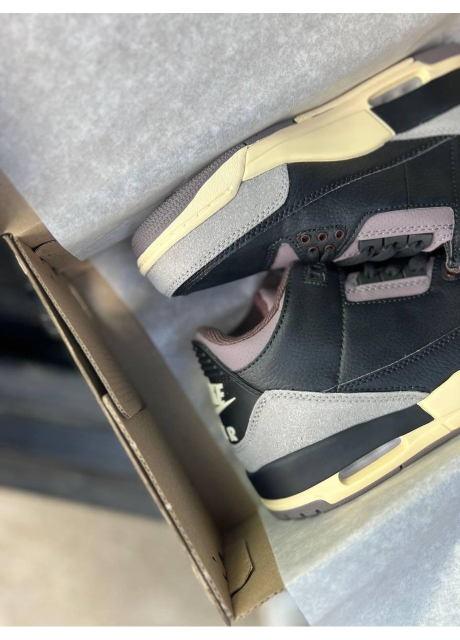 КРОСІВКИ ЖІНОЧІ NIKE JORDAN 3 WERE SLEEPING BLACK GREY НАЙК АІР ДЖОРДАН No Brand рожеві демісезони (368857701)