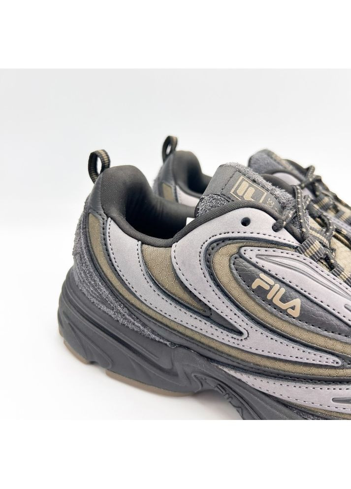 Сірі кросівки (р) шкіра/текстиль 0-2-2-ffm-0446-fila No Brand