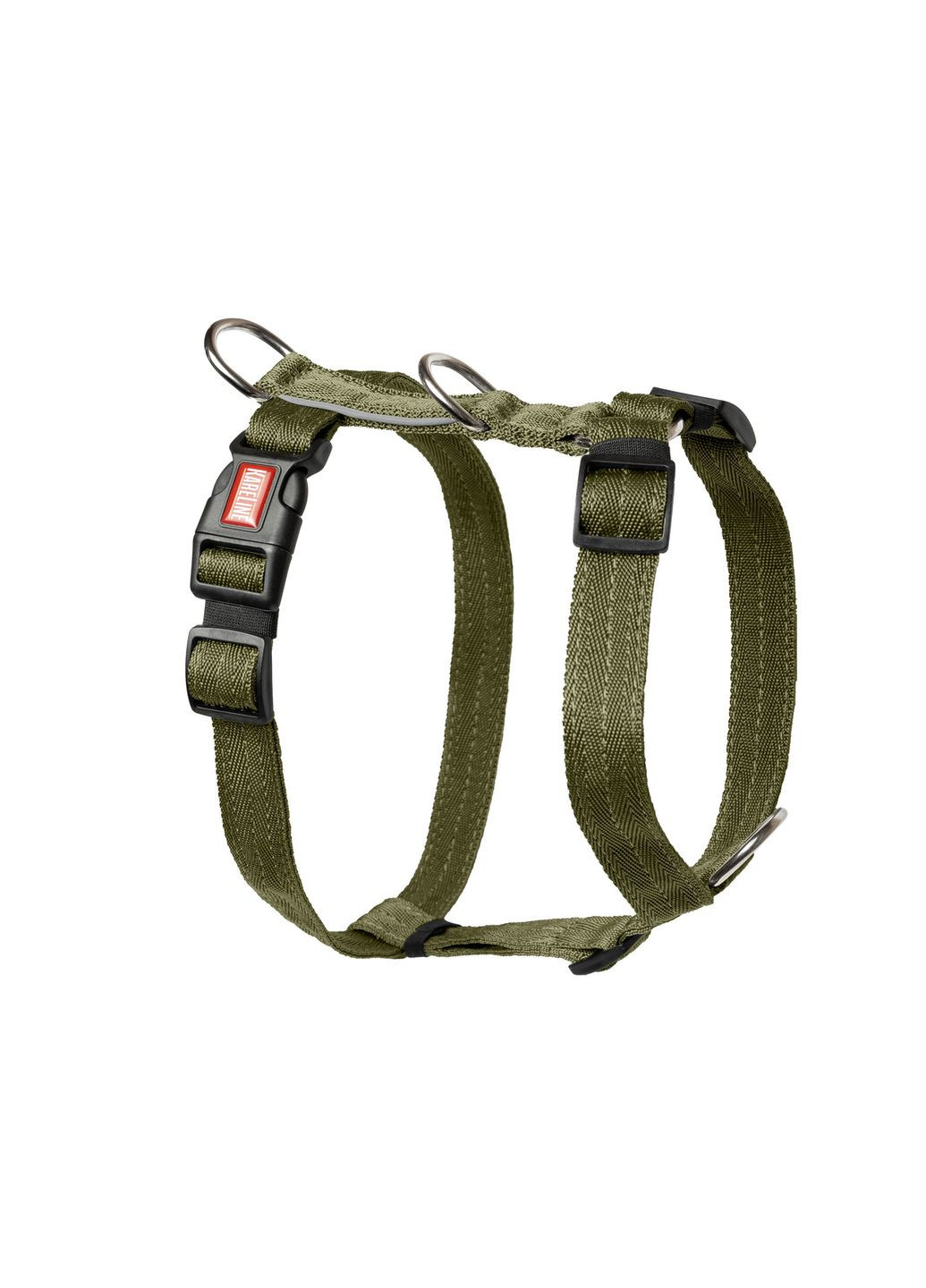 Шлей анатомический нейлон Keeper Active со светоотражающим кантом h25 A340-540 B470-690 Хаки Kareline (339075374)