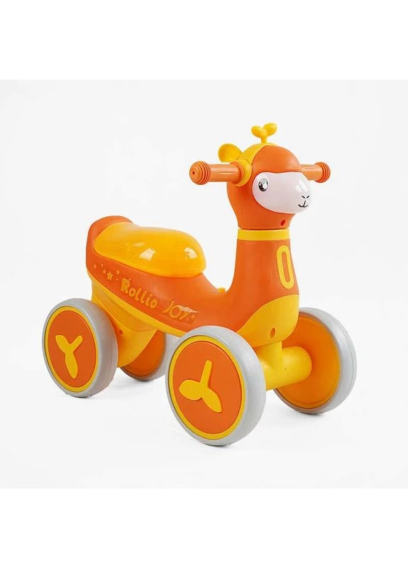 Детский велобег JS-300 4-х колесный с озвучкой и подсветкой колеса PU. Orange (171514) Joy (367960079)