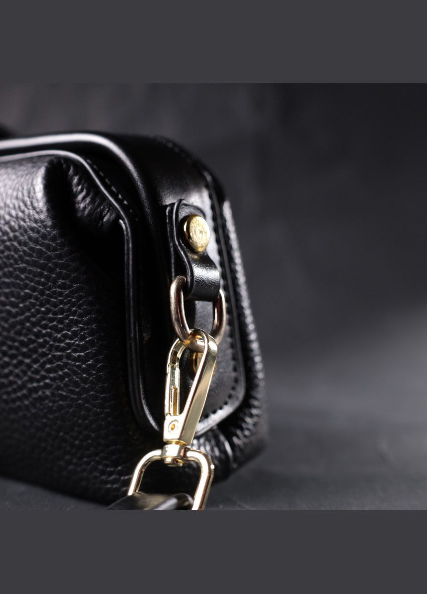 Интересный клатч в классическом цвете с интересной защелкой из натуральной кожи 22427 Vintage (298569401)