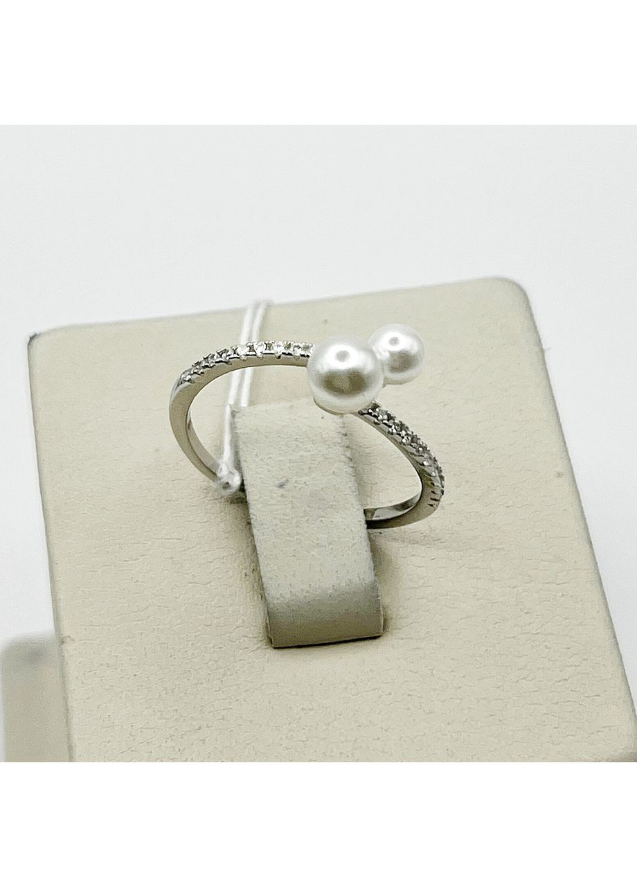 Кольцо серебряное с жемчугом и кубическим цирконием 17 1,28 г No Brand (370142329)