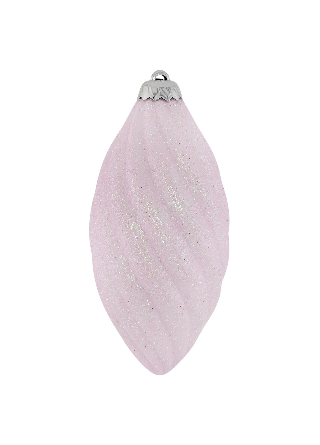 Ялинкова прикраса Овал Спіральний 6х6,х14 см білий MIS LT (365627880)