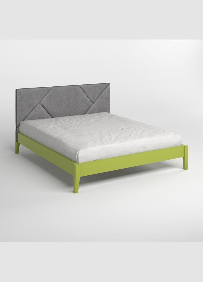 Двоспальне дерев'яне ліжко Нью-Йорк ДК (S3050G70Y)/Аляска 93 (Сірий) 140х200 см (MBG-10305) Mebigrand (368280681)