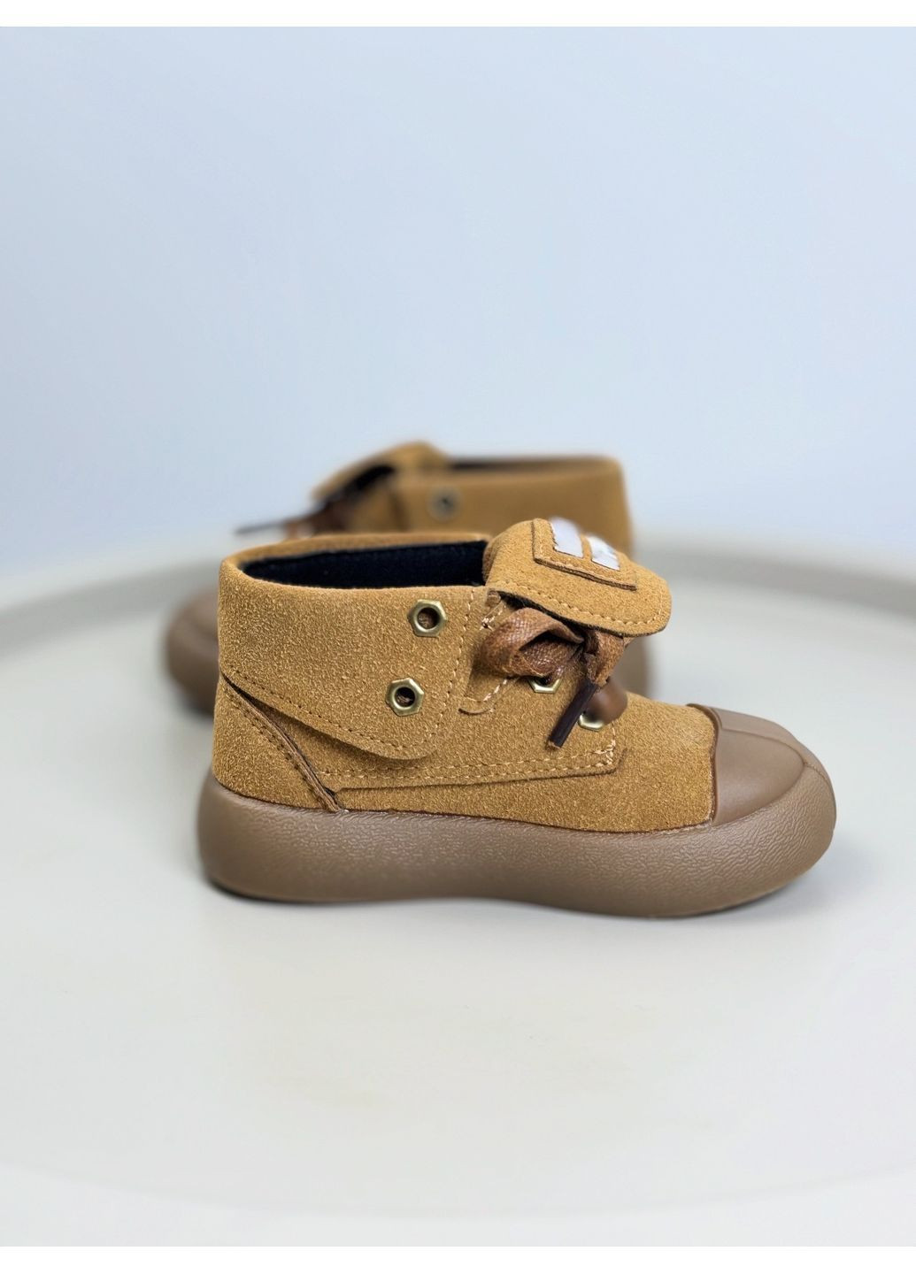 Бежевые повседневные осенние ботинки осенние детские бежевые 1616 No Brand