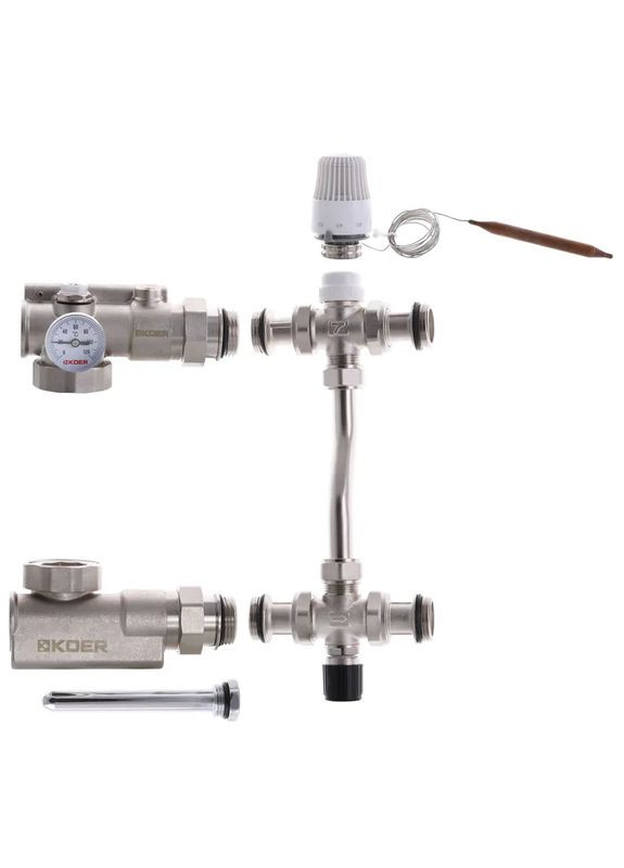 Смесительный узел для коллекторов с бок. подкл. KR.1022S - 1” (без насоса) (KR2911) KOER (322004475)