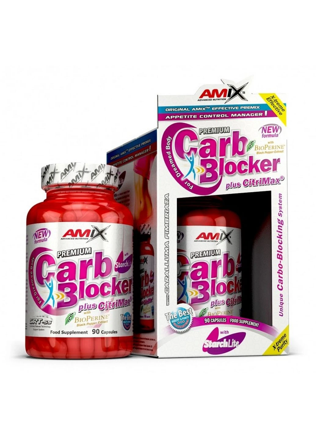 Жиросжигатель Carb Blocker with Starchlite, 90 капсул Amix Nutrition (293339565)