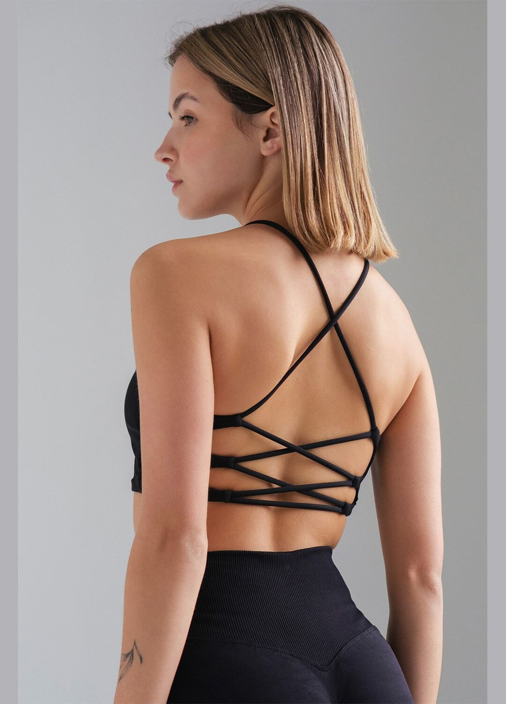 Женский Спортивный Топ С Эффектом Push Up Fitness Black Without (337472104)