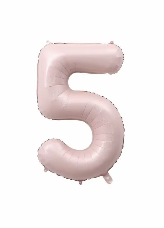 Фольгована фігура цифра "5" колір рожевий 1 м No Brand (345703962)