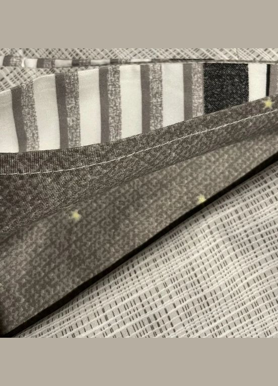 Фабричное хлопковое постельное белье классаА в подарочной коробке Полуторный Серый с белым 145 х 210 (24585209) No Brand (308754964)