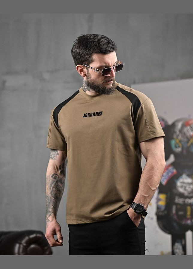 Коричневая футболка jordan dry-fit brown 4 No Brand